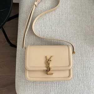 Saint Laurent Beige Small Solferino Bag